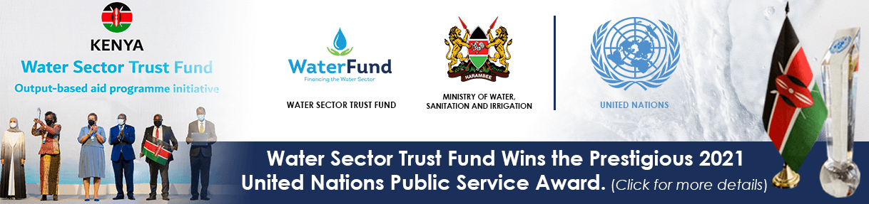 Water Sector Trust Fund Wins the 2021 United Nations Public Service Award