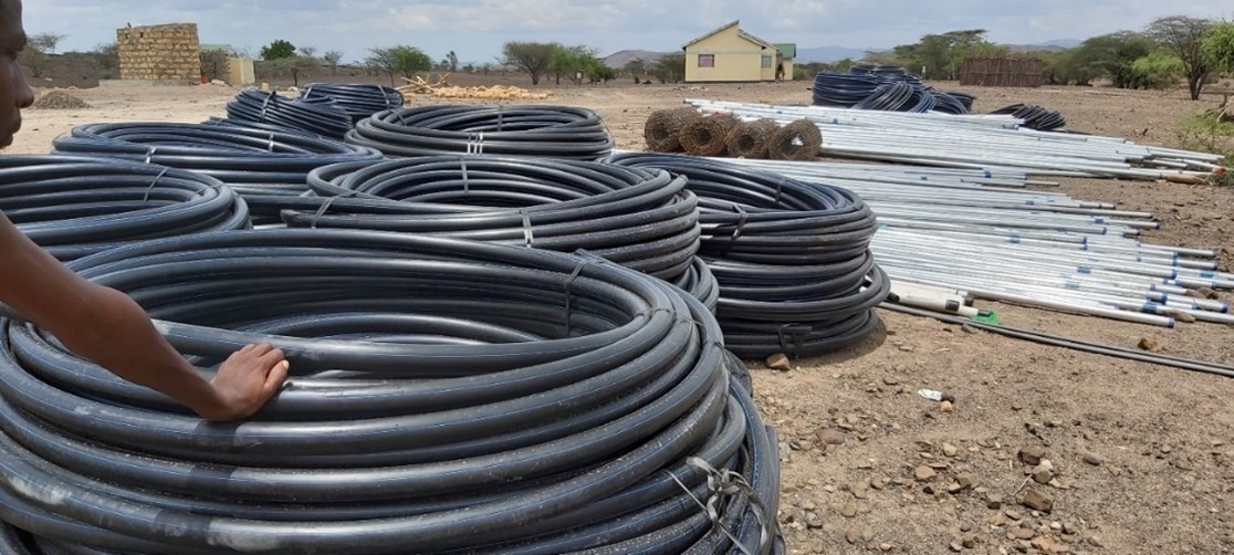 Delivered pipes water works